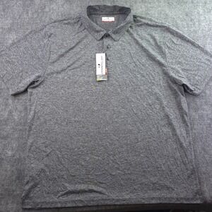 New Grand Slam Polo 2XL Gray Solid Performance Stretch Golf Short Sleeve